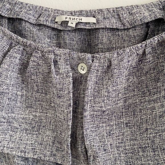 FRNCH Paris Ruffle Off the Shoulder Button Dress - Picture 5 of 11